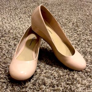 Chinese Laundry Petal Pink kitten wedge heels